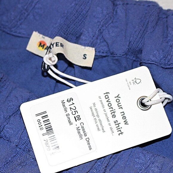 New w/Tags- Marine Layer Cassia One Shoulder Grecian Style Dress, Marlin Blue, S - Picture 5 of 11